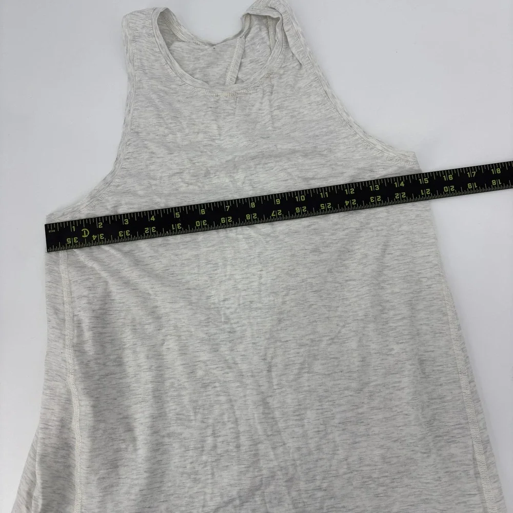 Lululemon‎ Tie It Back Tank Top Gray Women's Size 4/6 Logo Sleeveless *Read Desc